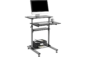 TechOrbits Rolling Desk for Laptop: Enhance Your Workspace with Height Adjustability and Mobility