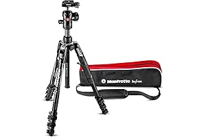Manfrotto Befree Advanced Lever 4-Section Aluminum Travel Tripod with Ball Head, Black