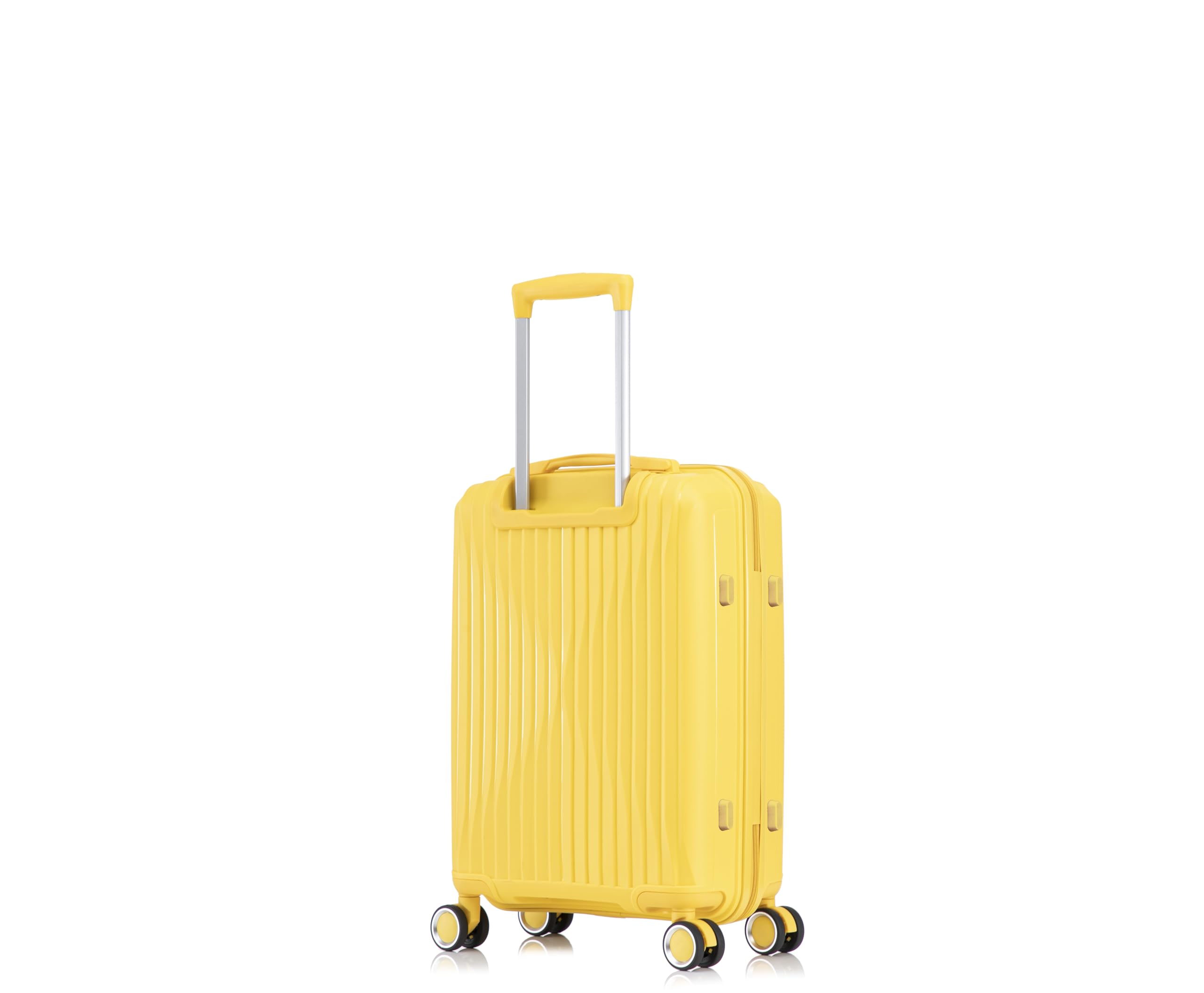 CELIMS - Valigia Media in Polipropilene 65 cm 20 kg | Trolley Rigido con Serratura TSA | 8 Ruote Girevoli 360° | Leggera Capiente Viaggio | Impermeabile | Giallo