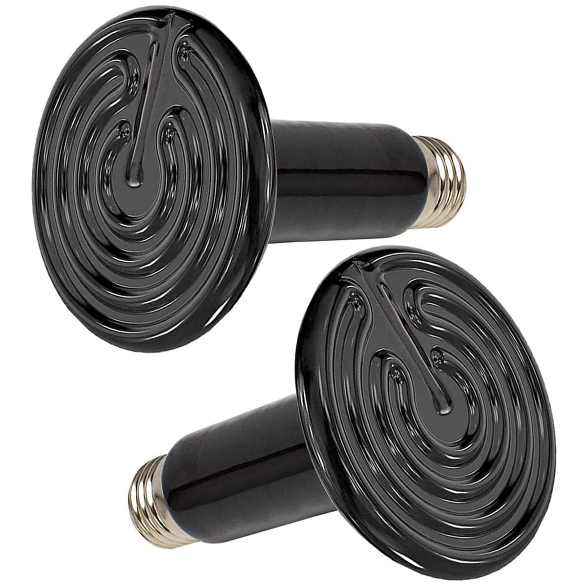 Reptile Heat Lamp Bulb 150W 2-Pack, Ceramic Infrared Heating Light No Harm Emitter Bulbs for Amphibian Pet & Incubating Chicken