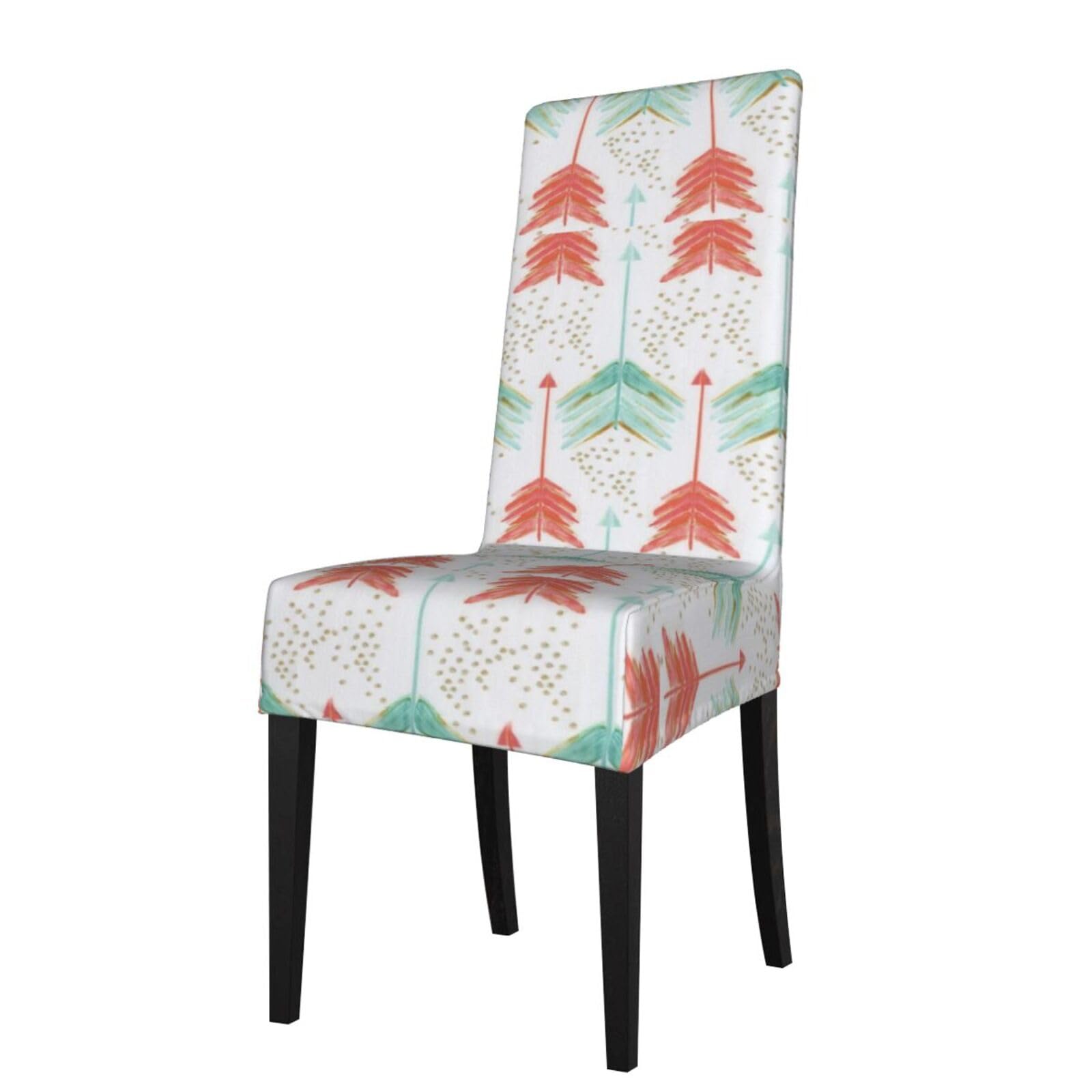 LKYMOH Coral And Teal Arrows, Chair Covers Stretch Chair Slipcovers for Dining Room, for Party Pet Protection Universal Fit Soft Polyester