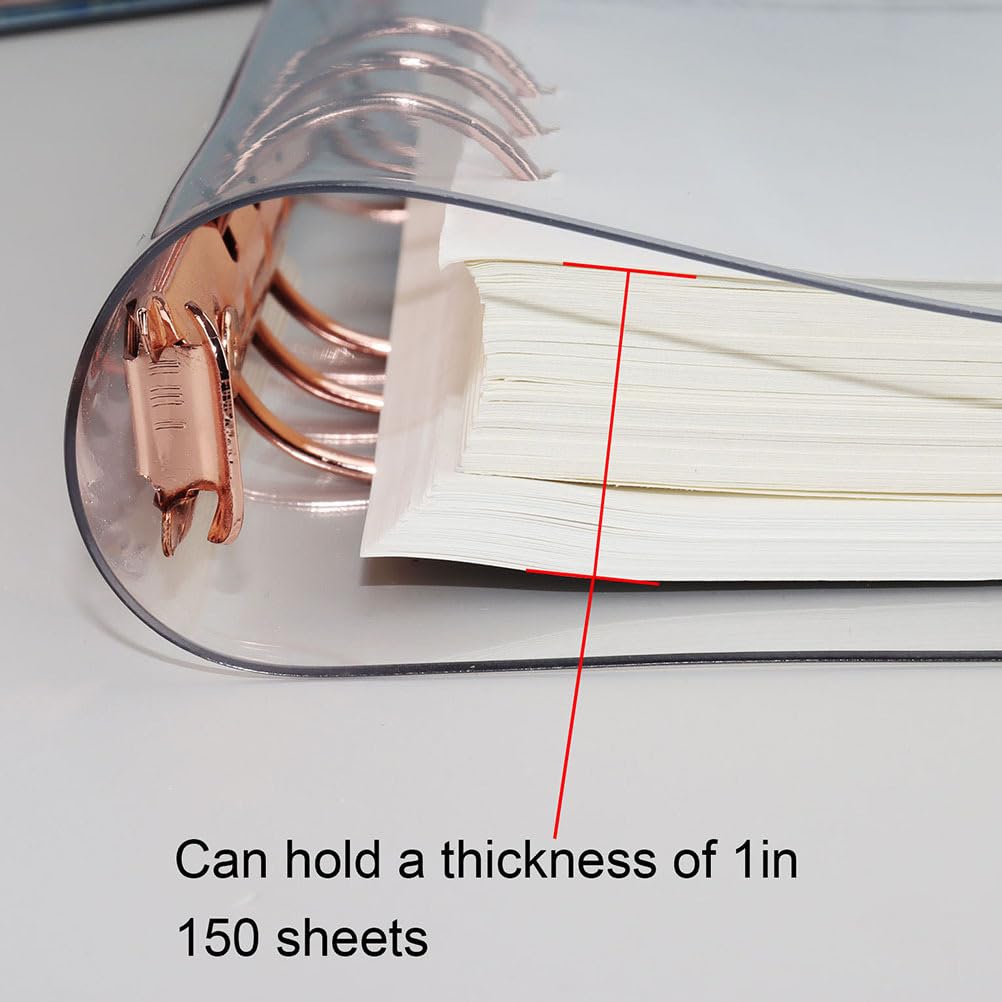 SEWACC A5 Loose-Leaf Notebook Cover Transparent Pvc Binder Cover Portable Protective Hard for Scrapbook Journal and Office Use - Image 4