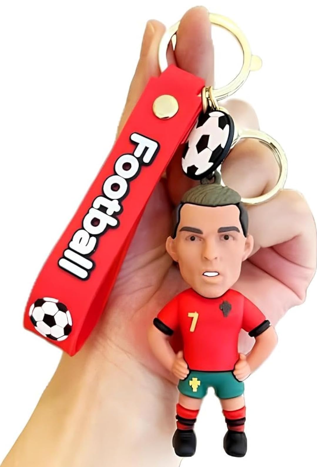 Ronaldo Keychain For Boys Girls or Gifting | CR7 Football Player Red Jersey | Vibrant Accessory for Soccer Fand and Collectors | Gift for Boyfriend Girlfriend | Return Gift-image-38