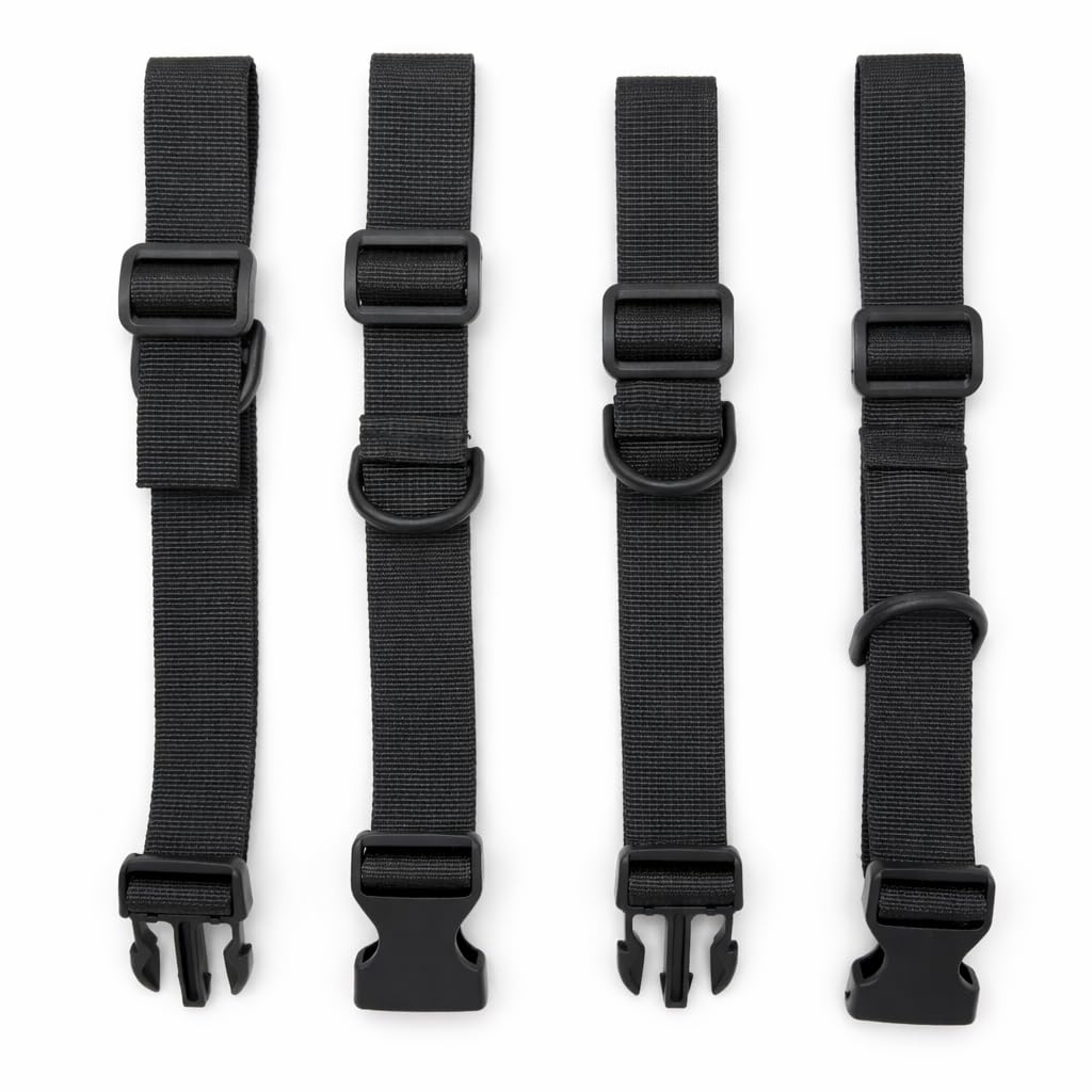 Elenviorina Unisex Black 2 Pair Adjustable Backpack Chest Straps – Anti-Slip Sternum Strap Set With Quick-Release Buckles And Slide D-Rings – Heavy-Duty Adjustable Backpack Straps For Hiking, Travel And School (Black)