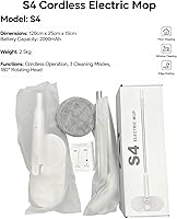 Vista 3 de Cordless Electric Spin Mop and Scrubber, Ultra Lightweight for Easy Floor Cleaning, Multi-Surface Dry & Wet Use Under Furniture, Ideal for Home