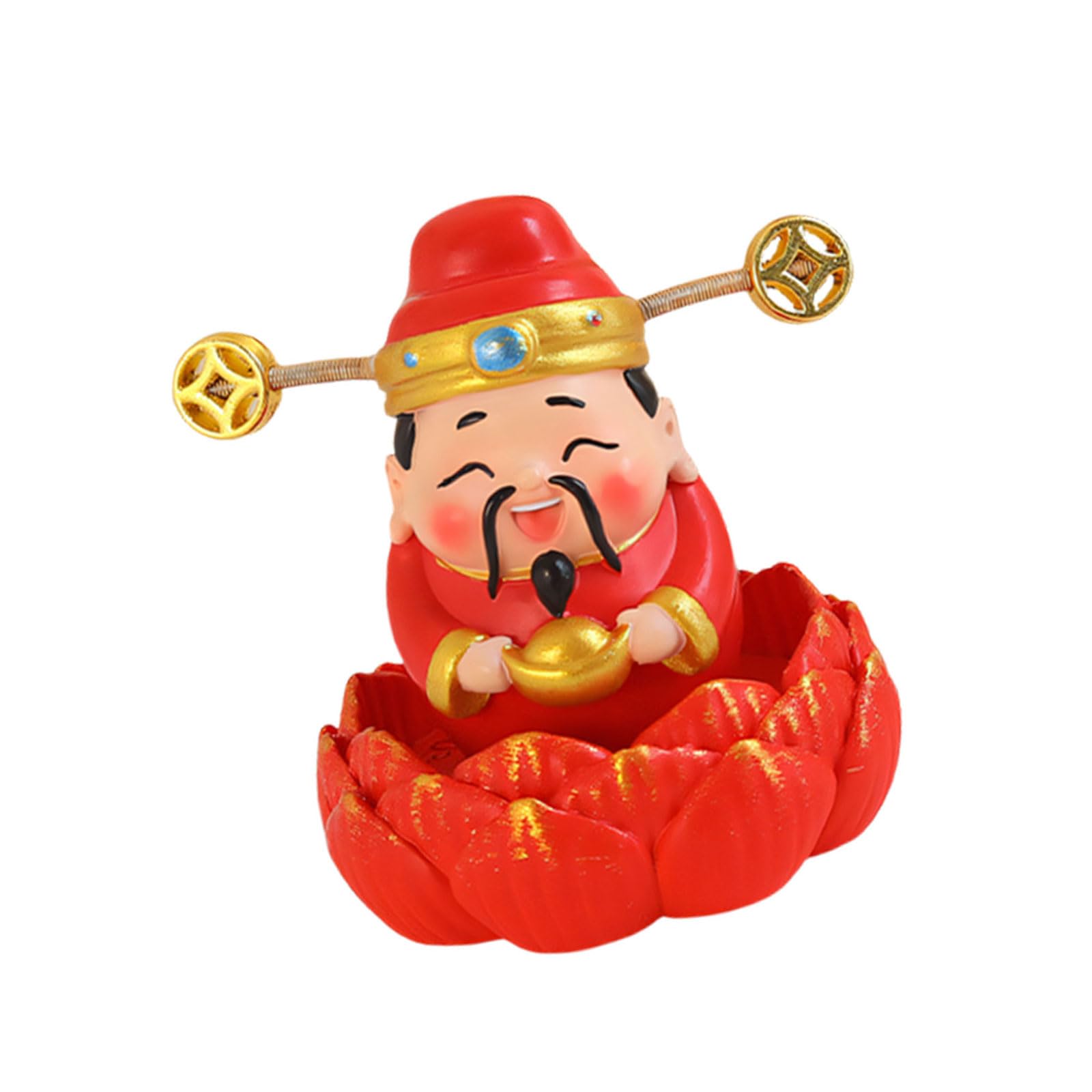 BUBEFSKD Resins God of Wealth of Fortunes Figurines Cai Shen Statues Fengshui Ornament for Home Offices Desktop Decorations of Wealth Figurines