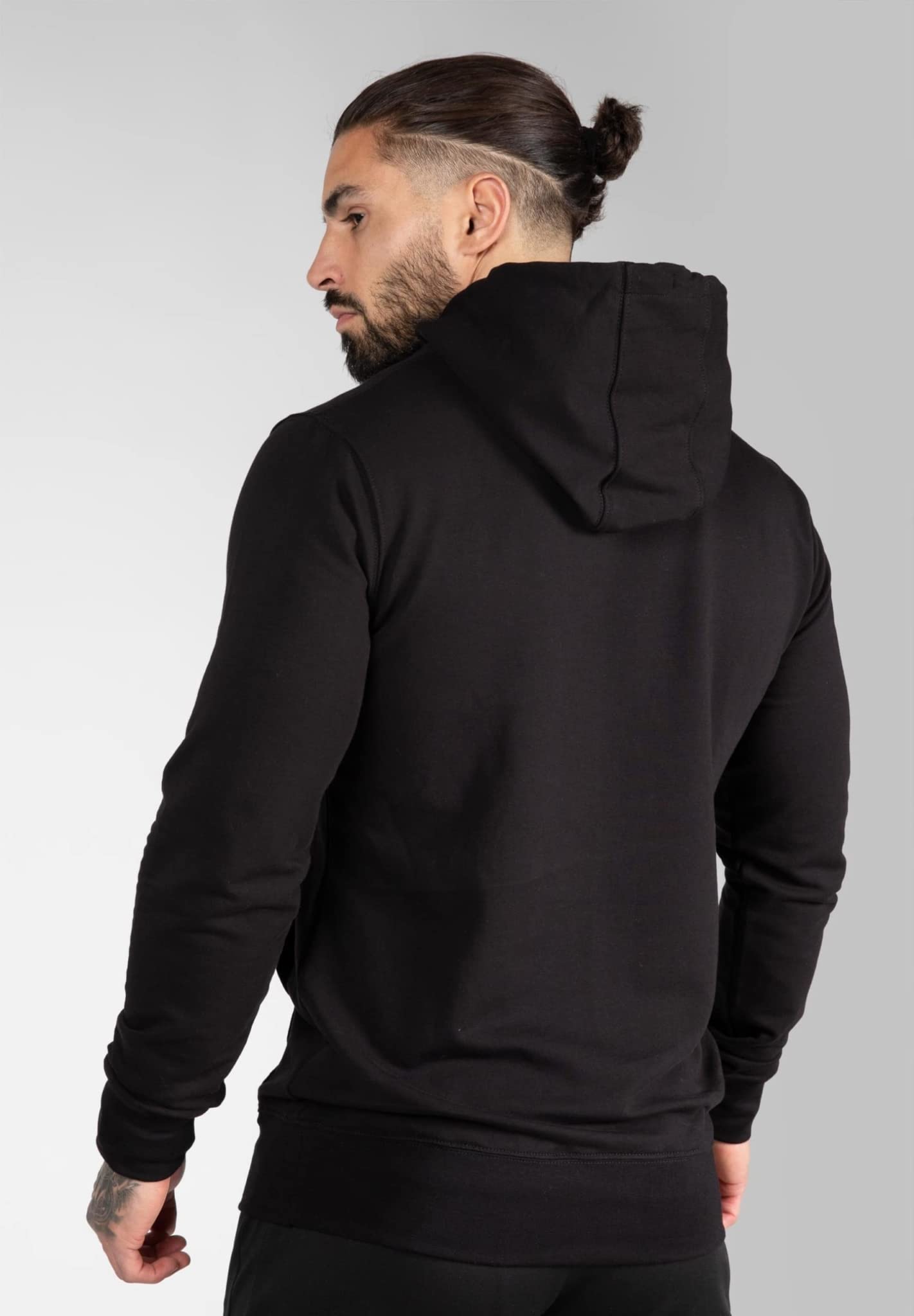 Gorilla Wear Męska klasyczna bluza z kapturem, czarny, S
