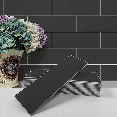 Avant Decor Azulejo de muestra  Azulejos de color sólido de metro compuesto de piedra  Azulejos de cocina para despegar y pegar  Azulejos de pared