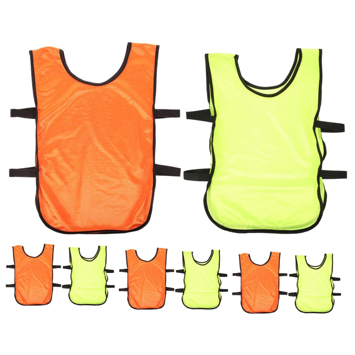 POPETPOP 8Pcs Quick Drying Soccer Vests for Washable Training Pinnies Fluorescent for Football Basketball and Team Sports Lightweight Durable Design
