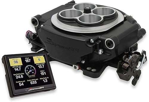 Holley Sniper EFI - Kit de calibración, 800 CFM, negro, 4bbl, conversión de inyección de combustible