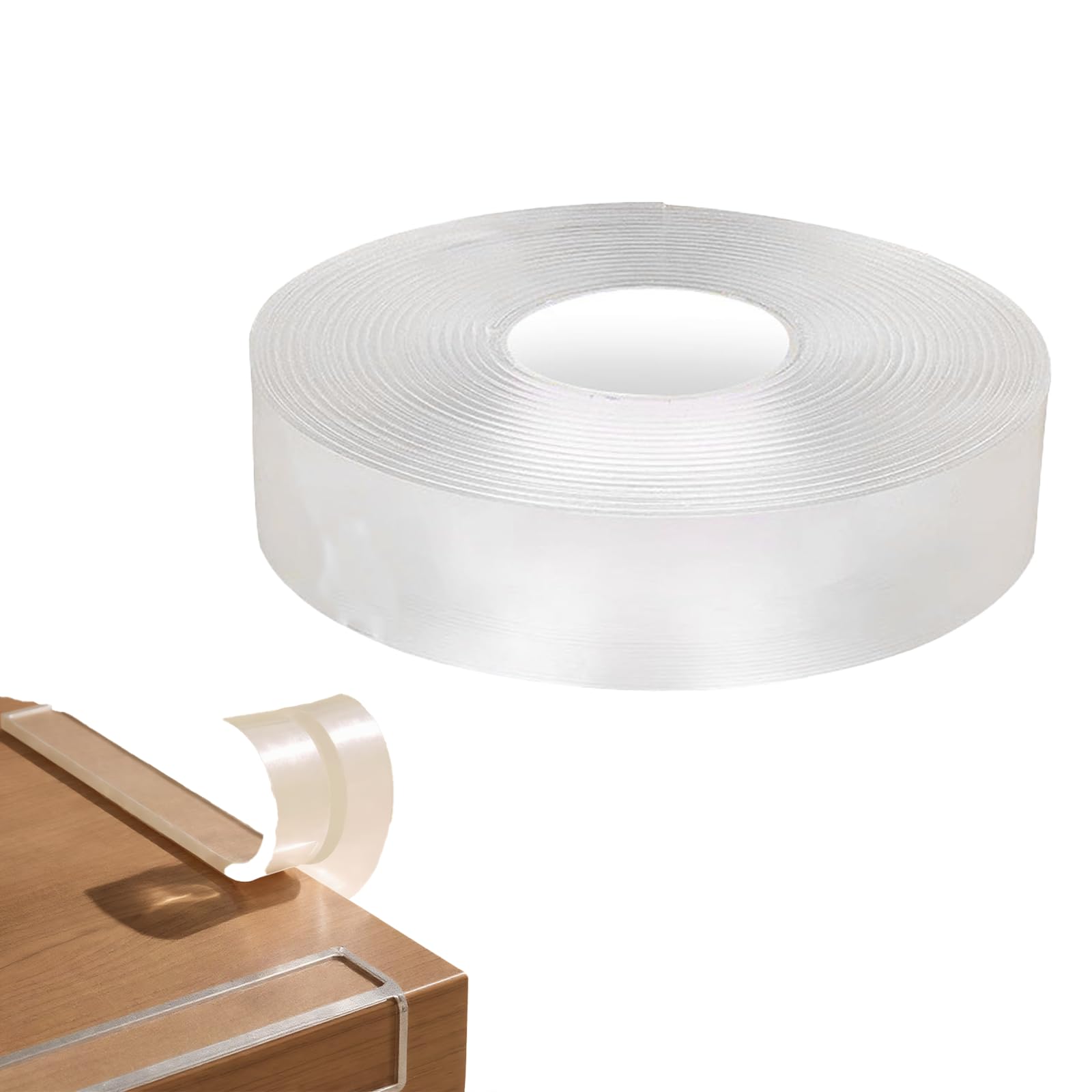 Vyqrx 2mm×5m Edge Protector Table Furniture Corner Protectors Rubber For Kids Baby Safety (1, 2cm×5m), Transparent