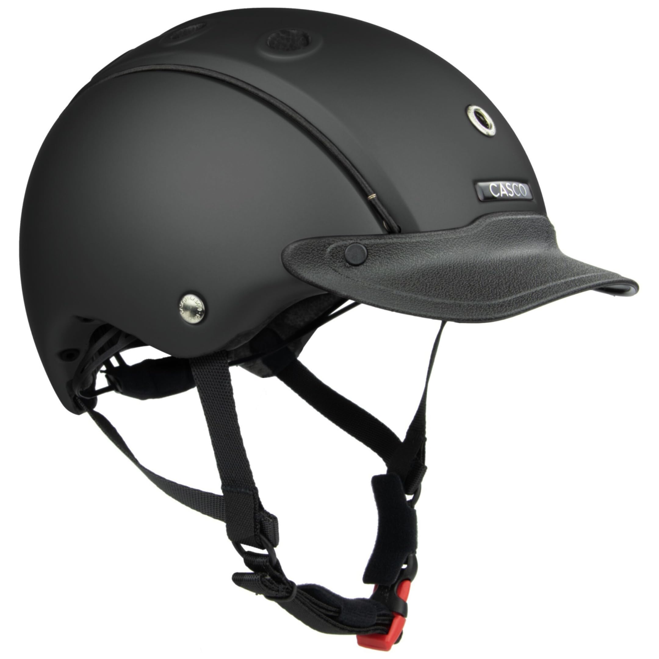 Casco - Kinder Reithelm Choice Turnier inkl. Schutzbeutel RL24 Edition – Reitkappe Mädchen & Jungen – ergonomischer Helm zum Reiten, Fahrrad- & Skifahren – Schwarz – S (52-56cm)