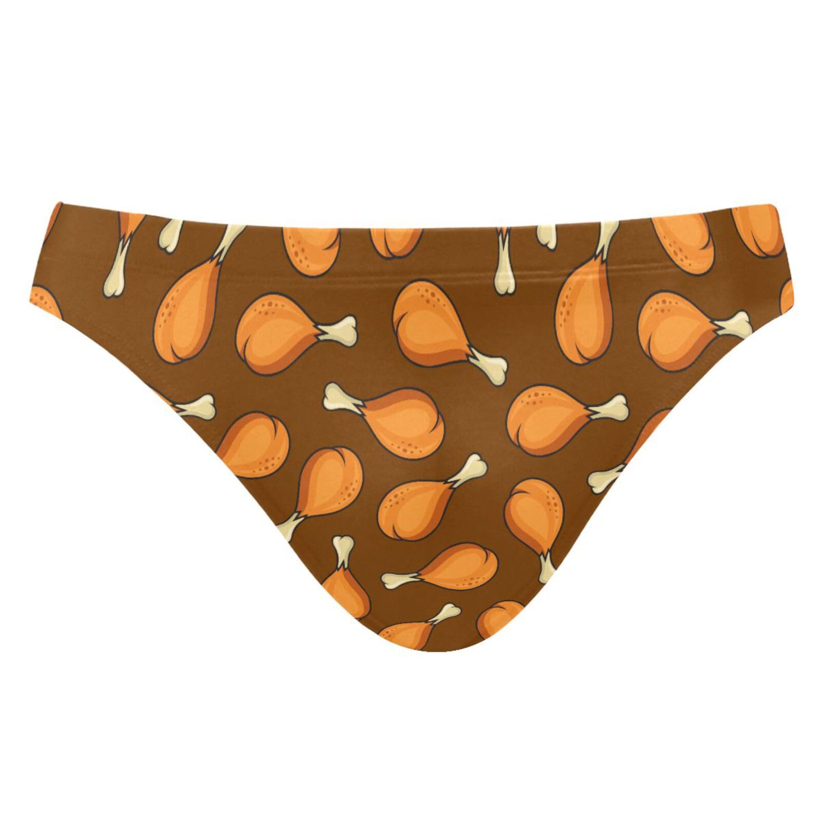 JHKKU Men's Sexy Swim Briefs Chicken Legs Swimsuit Beach Swimwear Bikini Sport with Drawstring XXL