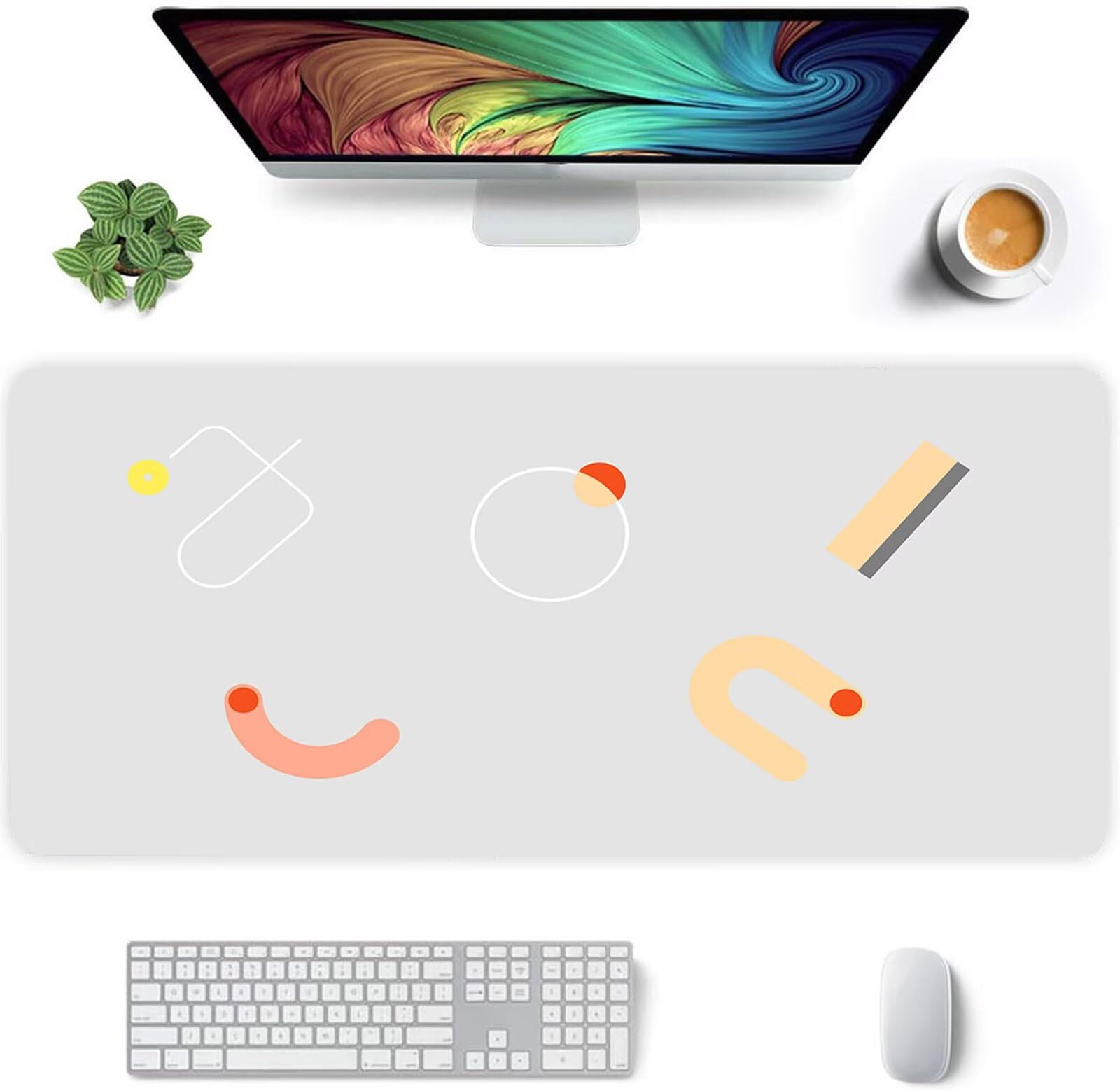 Alfombrilla Ratón XXL 1200x600x3mm Mouse Pad Grande Gaming,Alfombrilla Antideslizante,Tapete Escritorio con Bordes Cosidos,Alfombrilla Ratón para Jugadores, PC, Oficina, Símbolos Abstractos