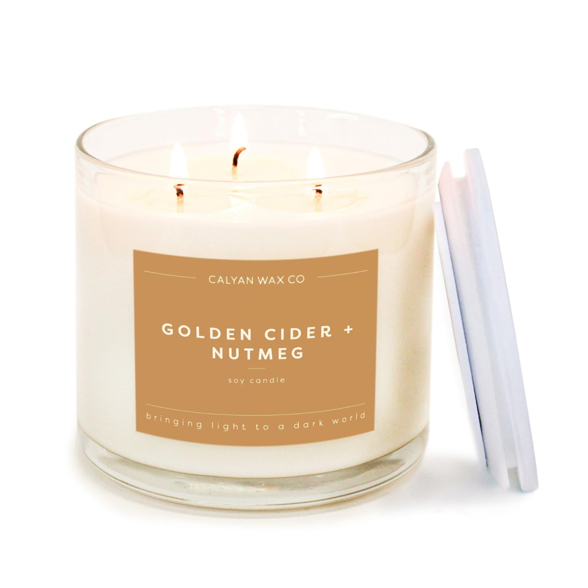 Amazon.com: Calyan Wax Co. Golden Cider & Nutmeg 3 Wick Scented