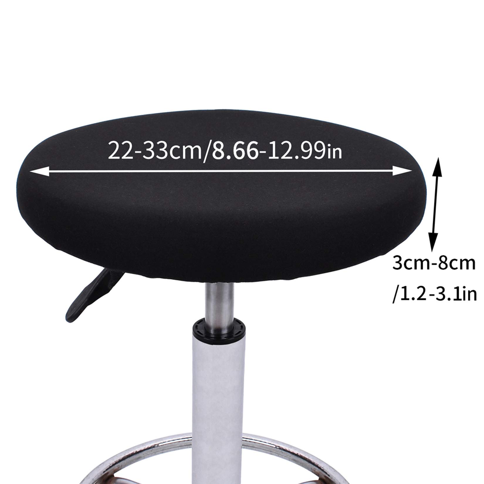 Teaaha 2 coprisedia rotondo, diametro 30 – 40 cm, rivestimento rotondo per sgabelli da bar, rivestimento impermeabile, rivestimento rotondo per sedia