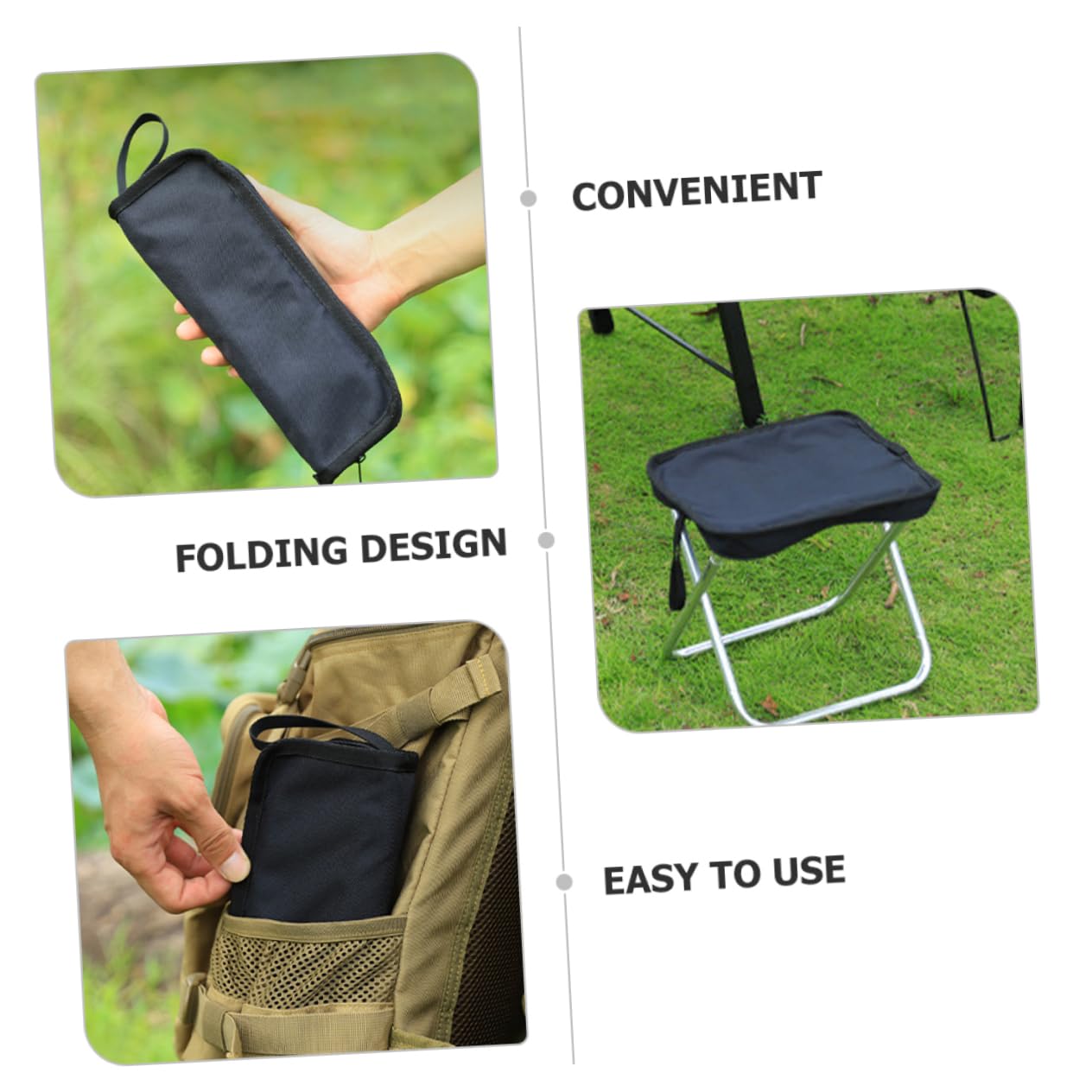 BESPORTBLE Portable Folding Stool for Camping Lightweight Garden Stool Multi-Functional Folding Bench Outdoor Chairs Compact Easy to Carry