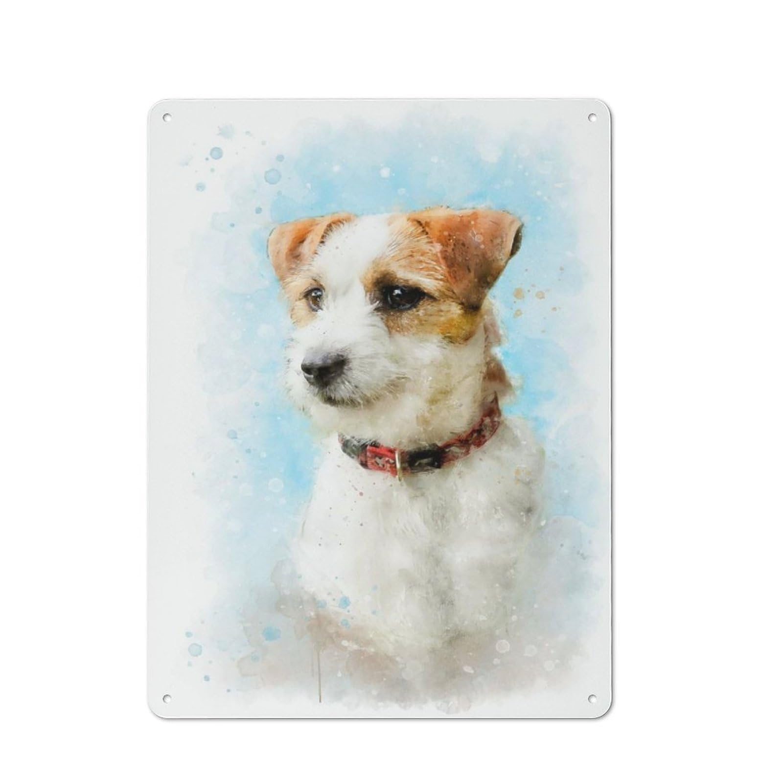 Nostalgic Jack Russell Terrier Art Metal Wall Sign 40x30cm, Classic Pub Decor for Bar, Kitchen, Garage Or Games Room