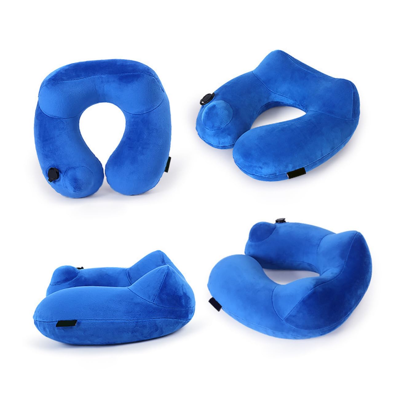 OUNONA Almohada de Viaje Inflable Forma U Cojín Ergonómico para Soporte de Cuello Rápido Inflado y Desinflado para Aviones Trenes Hogar u Oficina Gris
