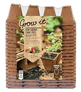 Gardman Faser-Pflanztöpfe, viereckig, 6 cm, 80 Stück