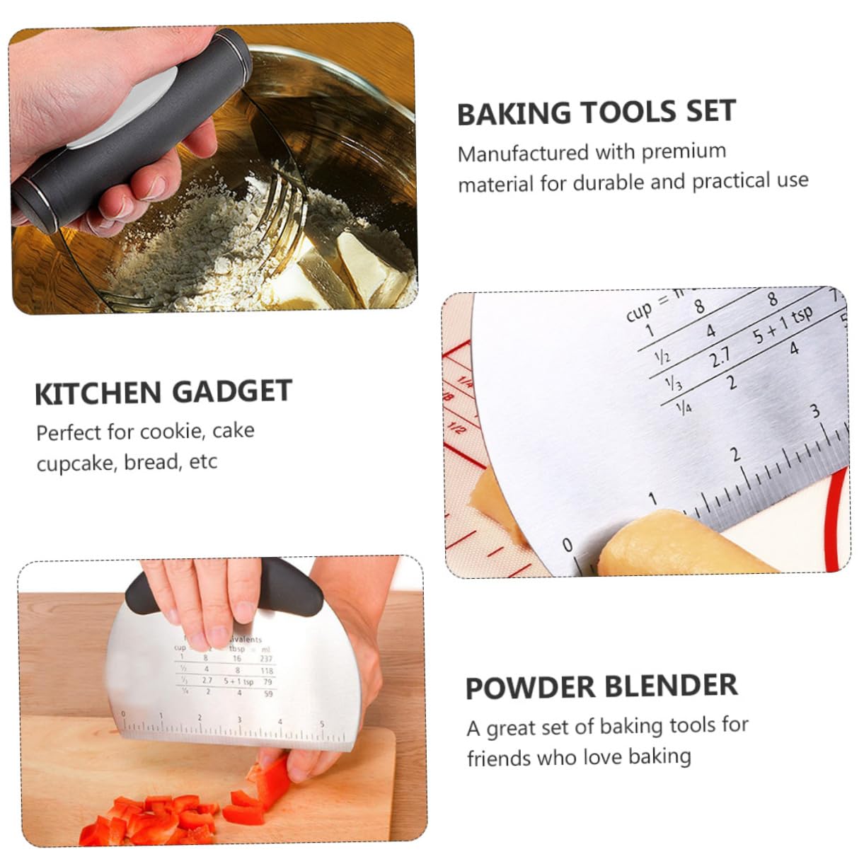 Set Utensili da Forno per Biscotti in Acciaio Inox Argento