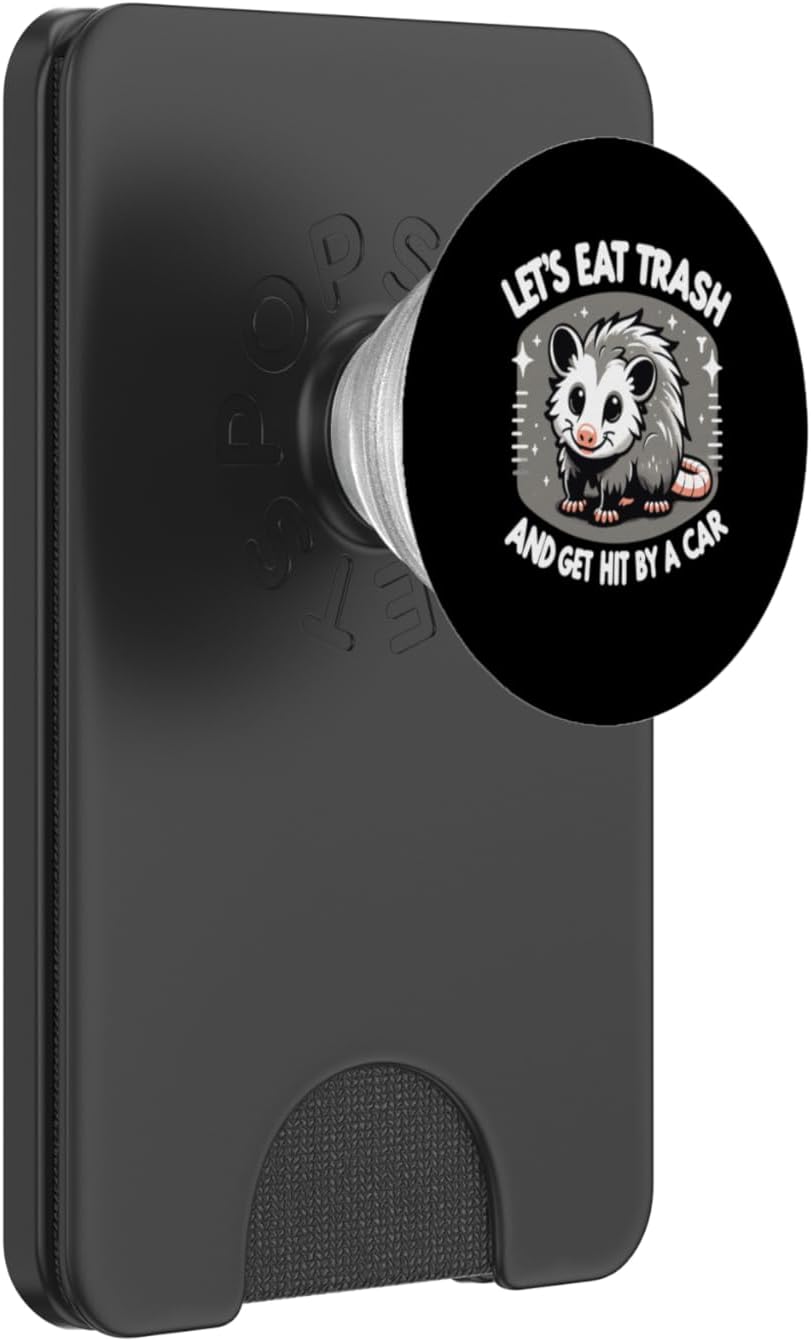 Opossum Eat Trash And Get Hit By A Car Possum PopSockets PopWallet for MagSafe