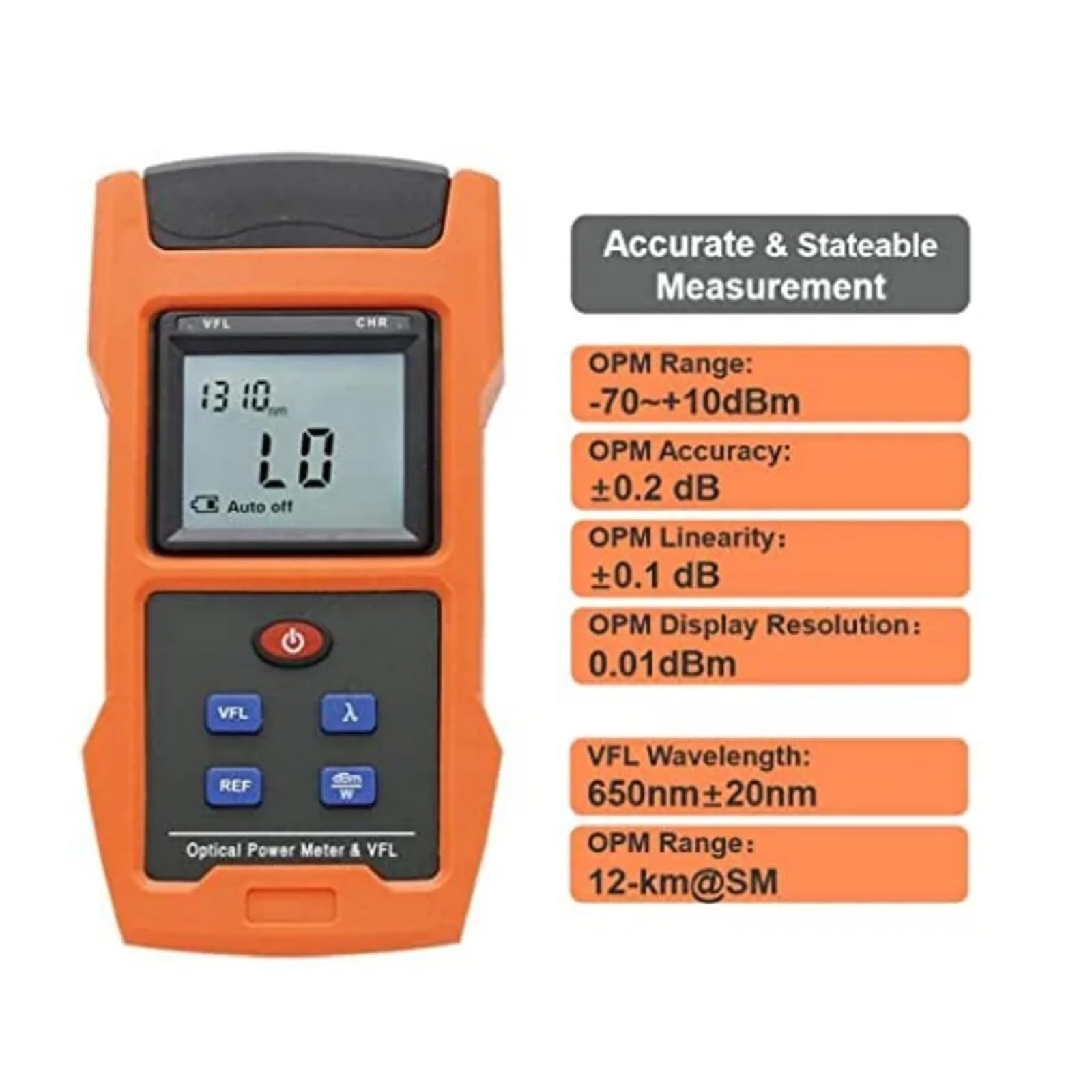 Testeur de Fiber Optique 2 en 1 TL563,-70 à + 10DBm, 8-10km, localisateur visuel de défauts VFL, Compteur de Puissance Optique Portable Haute sensibilité