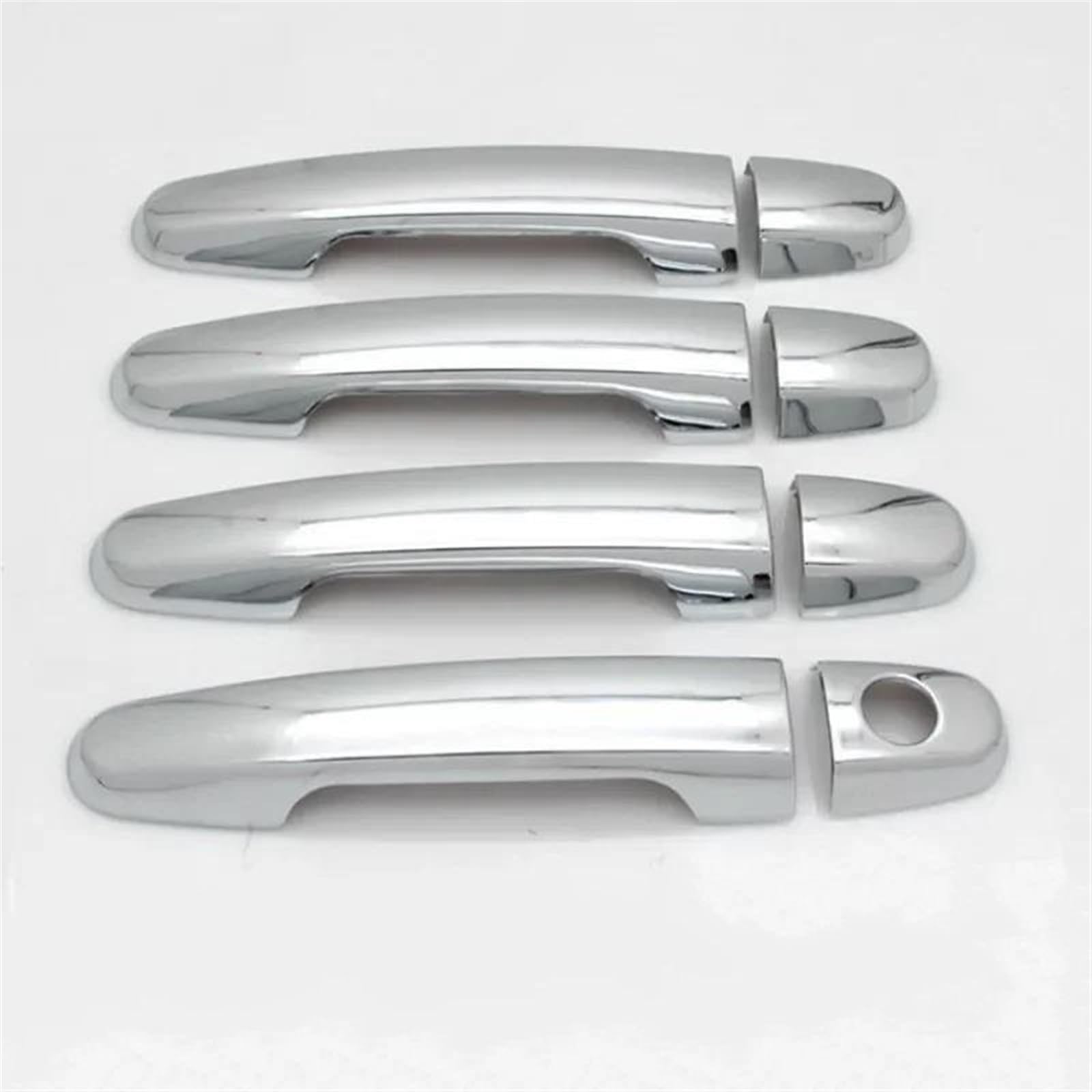 Csspdm Silver A Gloss Black Chrome Car Door Handle Cover Trim For Peugeot 108 2014 2015 2016 2017 2018 2019 Styling Accessories(Silver A)