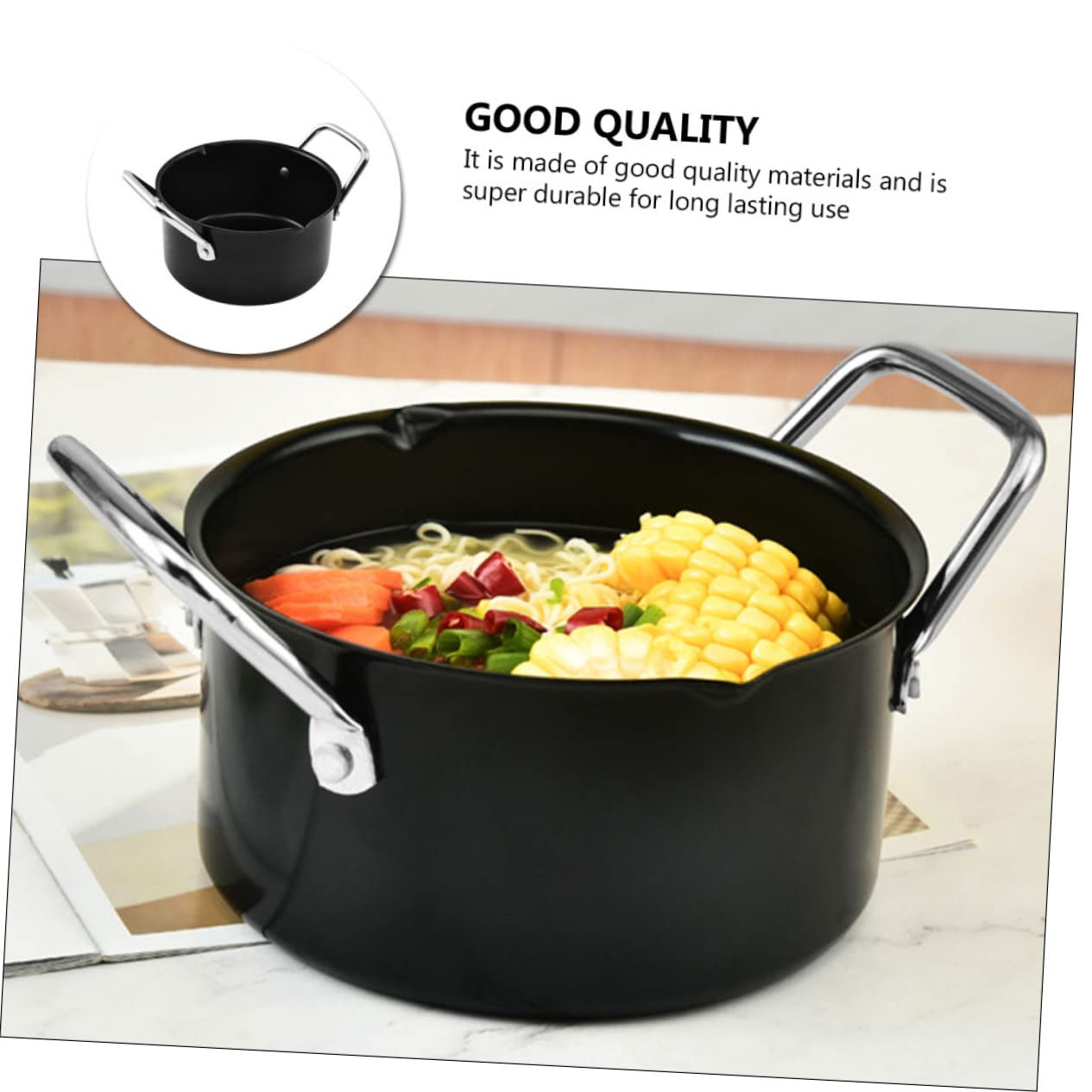 Toddmomy Camping Cookware Non Stick Pan Stew Pot Soup Pot Stew Pot for Home Cooking