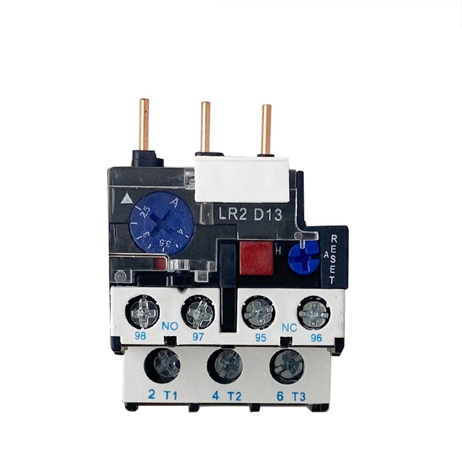 Thermisches Überlastrelais 1NO 1NC 10A Elektromotorschutz LR2-D13 D33 JR28-25 3693 1St (Color : LR2-D13, Size : 7-10A)