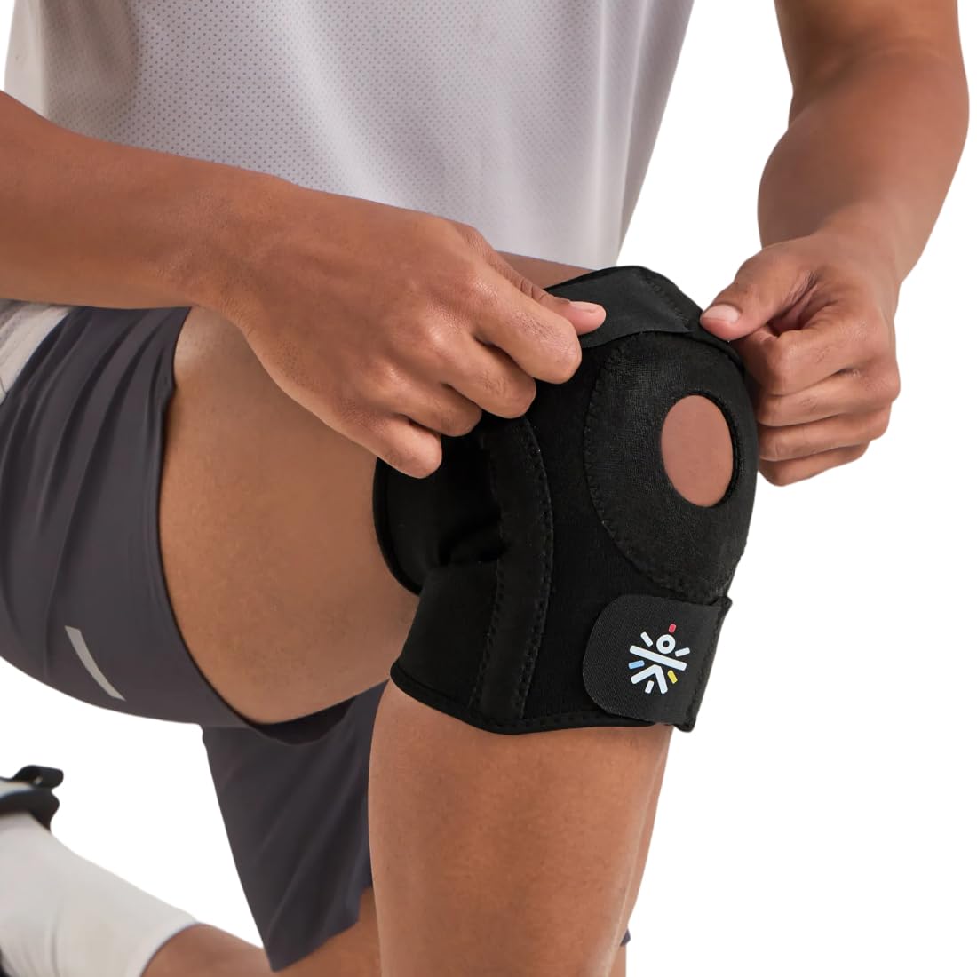CULT Universal Knee Binder with Neoprene Compression Support for Pain Relief, Swelling & Joint Stability Breathable, Non-Slip Knee Cap for Gym, Sports & Daily Use | Unisex, Free Size, Black