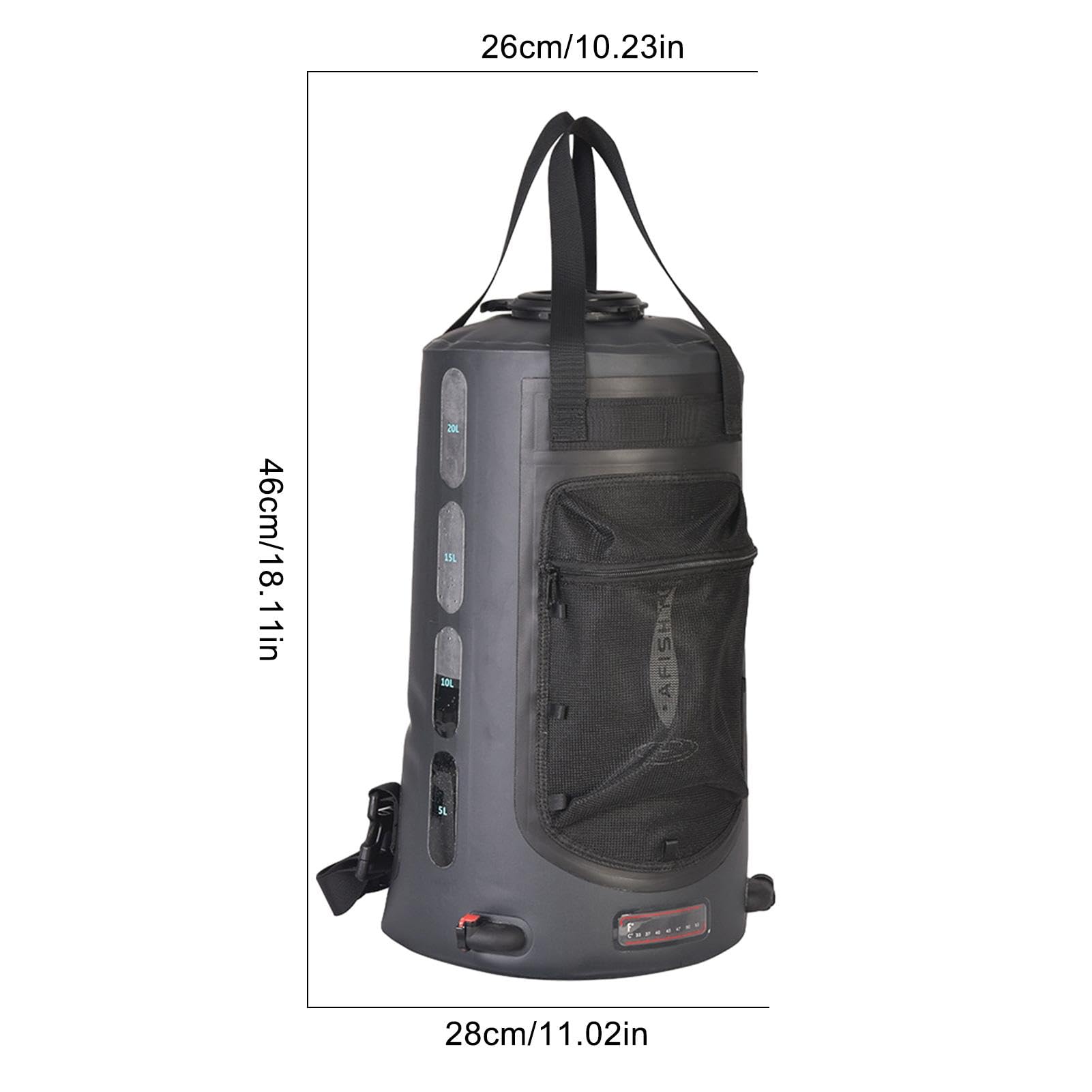 Campingduschen | Solar Campingduschen | 20 Liter Outdoor Duschtasche | Outdoor Dusche Tasche für unterwegs geeignet 46x28x26 cm / 18,1x11,0x10,2 Zoll Diese Duschtasche inkl