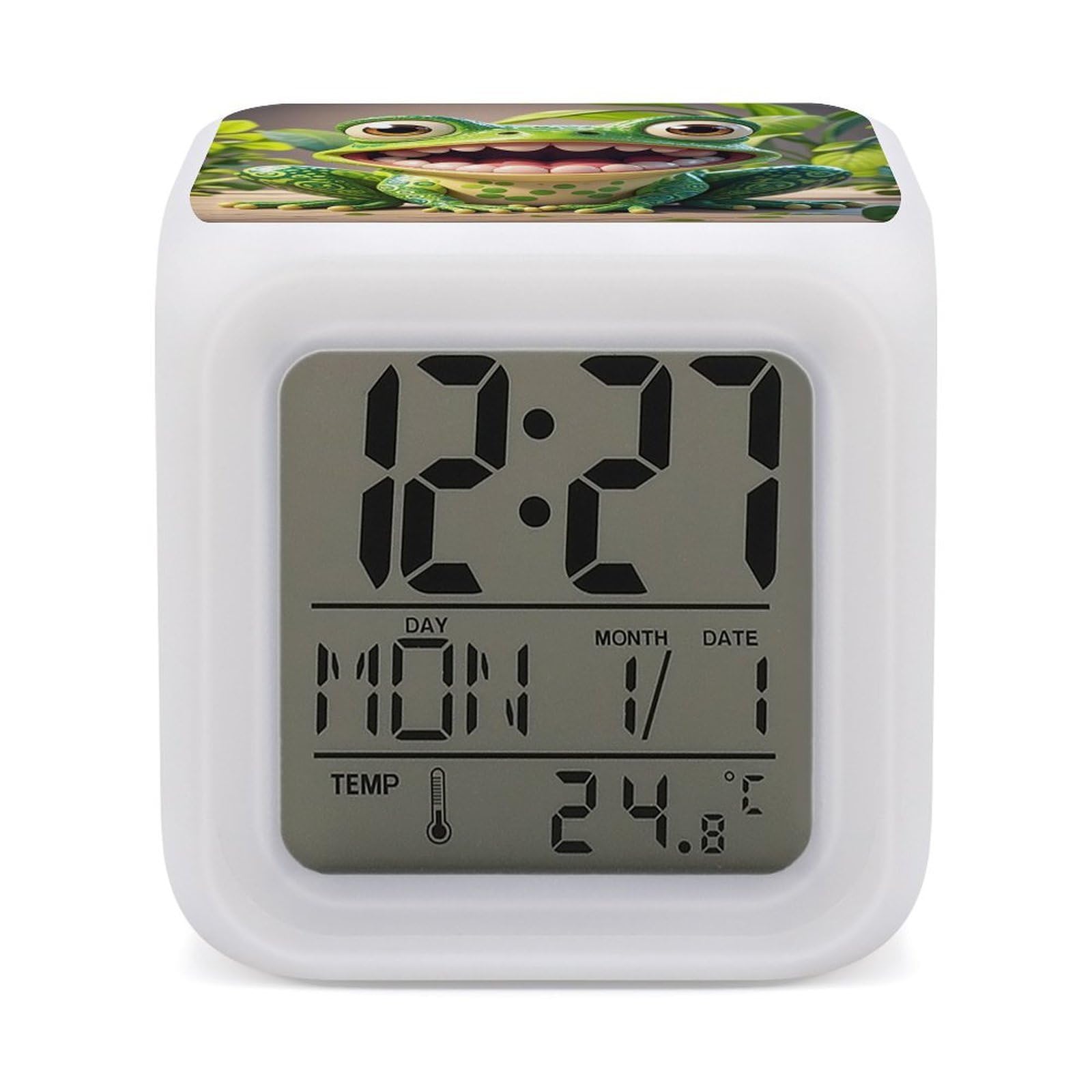 Reloj despertador infantil para entrenamiento de sueño con luces y sonidos en el dormitorio