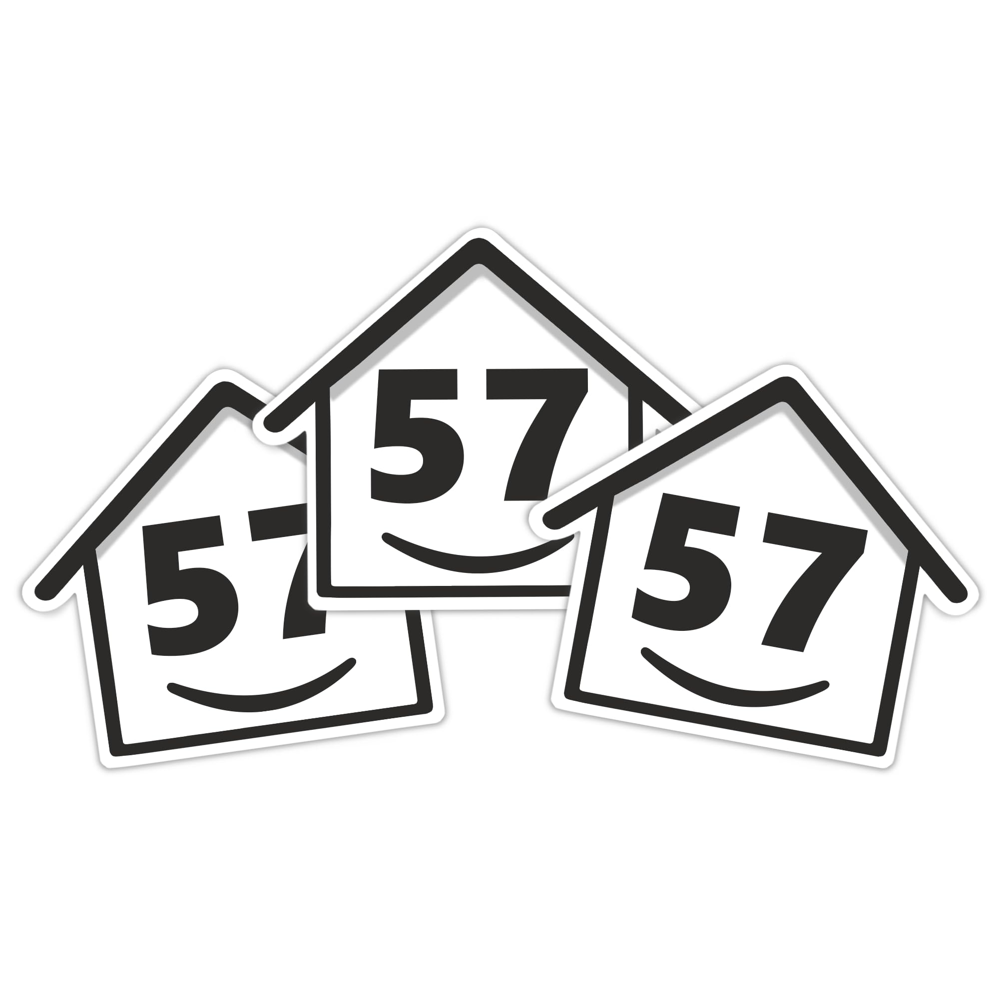 3 x Bin Numbers for Wheelie Bins, 1-99, 15cm ‘Happy House’ Design Dustbin Stickers, Easy Application Stick On Number Stickers - Weatherproof Self Adhesive Vinyl, Black (21) — view 75