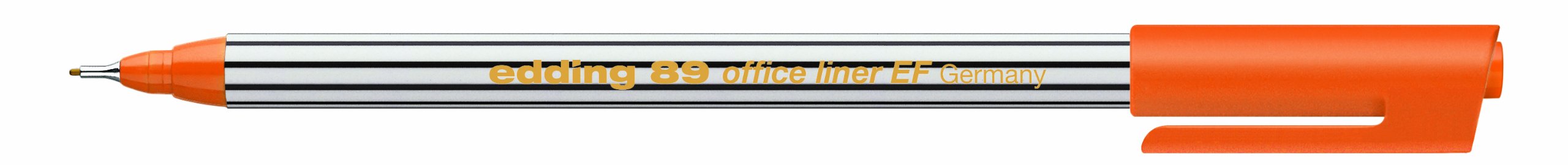 edding 89 - fineliner - orange - 10 pens - extra fine round tip 0.3 mm - thin fibre pen for fine, precise writing, underlining, drawing - in the office or at home and at school