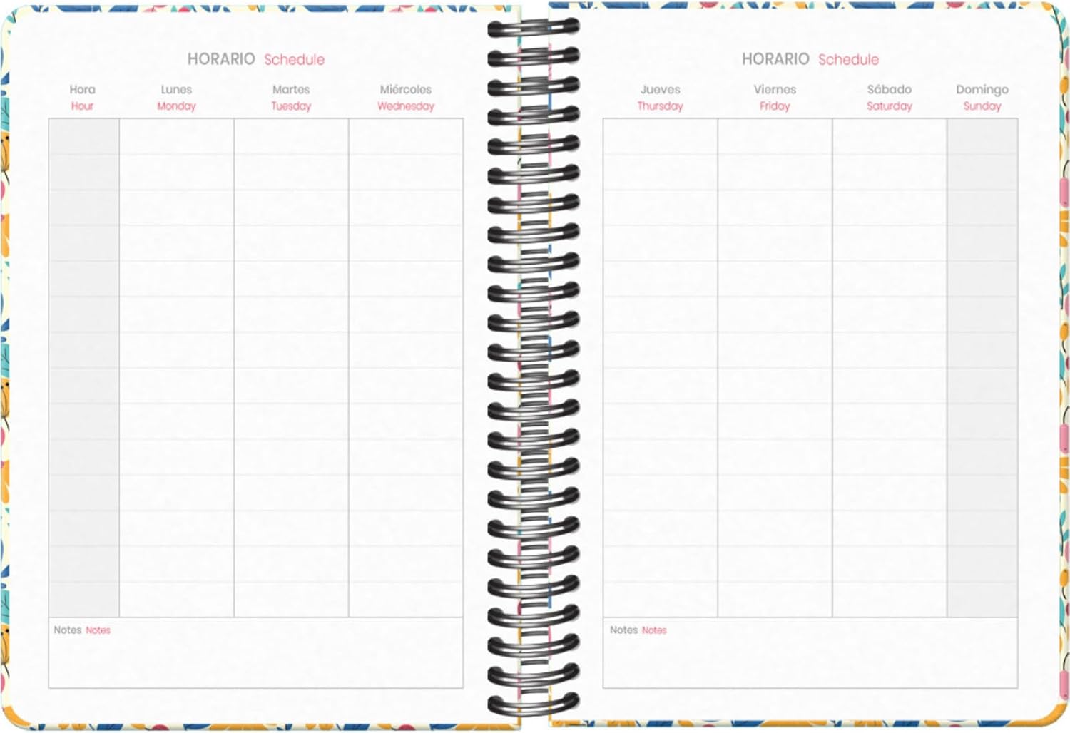 Dohe - Academic Diary 2025 2026 – Week to View A5 Size (15 x 21 cm), Spanish and English, Double Spiral and Elastic Closure, Hard Cover, 4 Pages of Stickers – C'Est La Vie