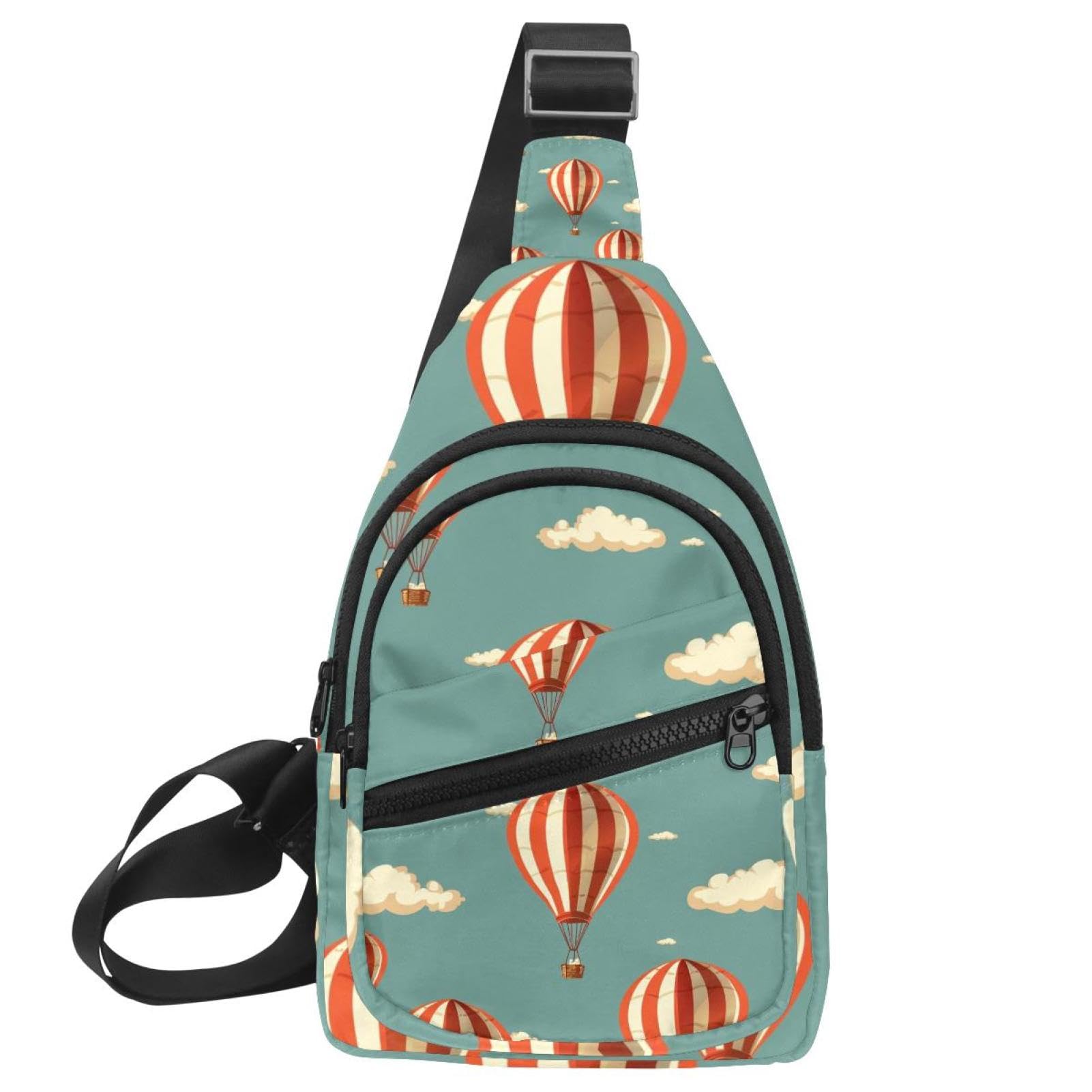 Sac banane nuage multicolore avec sangle réglable pour randonnée et course