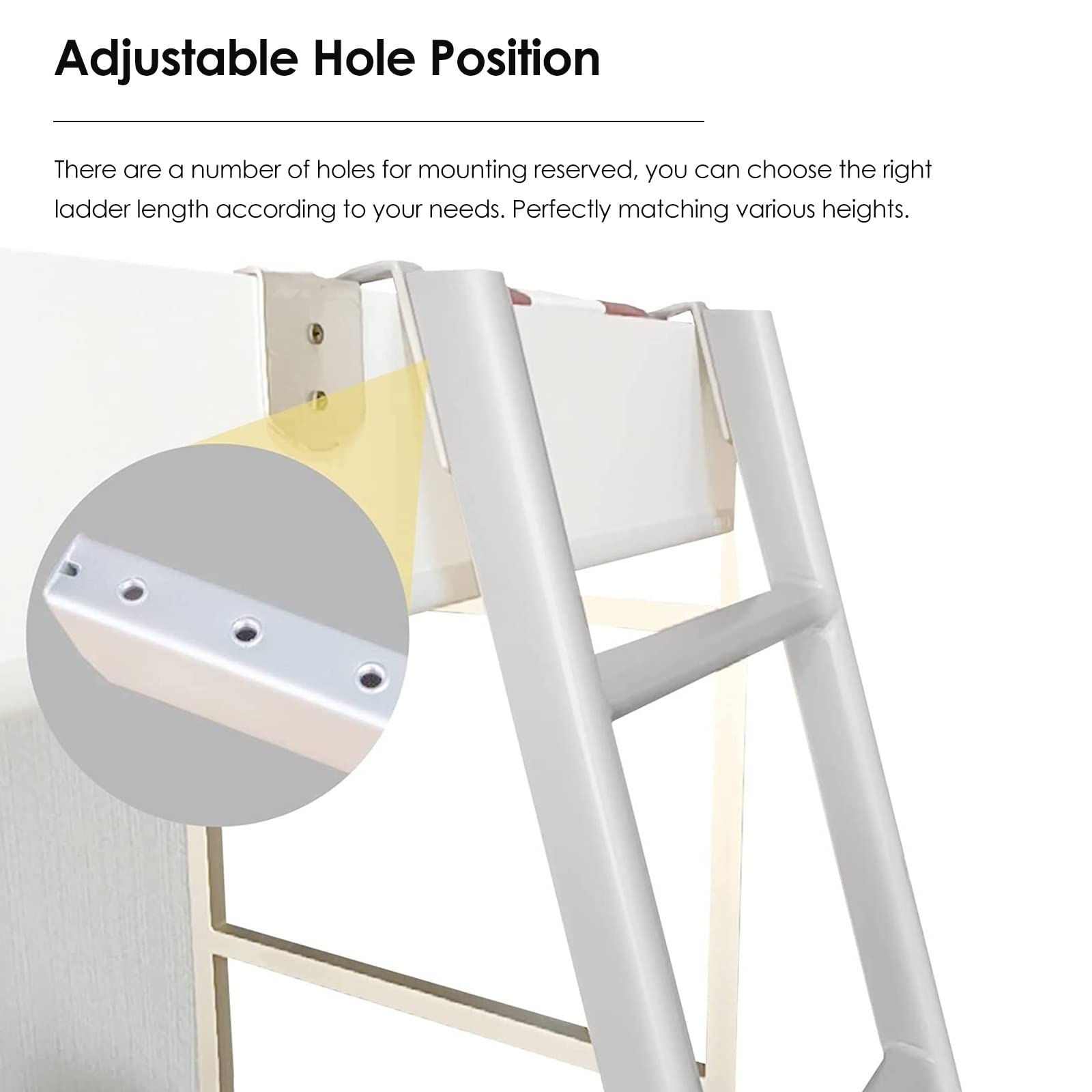 Escalera de Metal Negro Resistente para literas Dobles, Ideal para dormitorios, Camping y caravanas. Diseño Robusto y fiable, hogar y Uso en Exteriores.