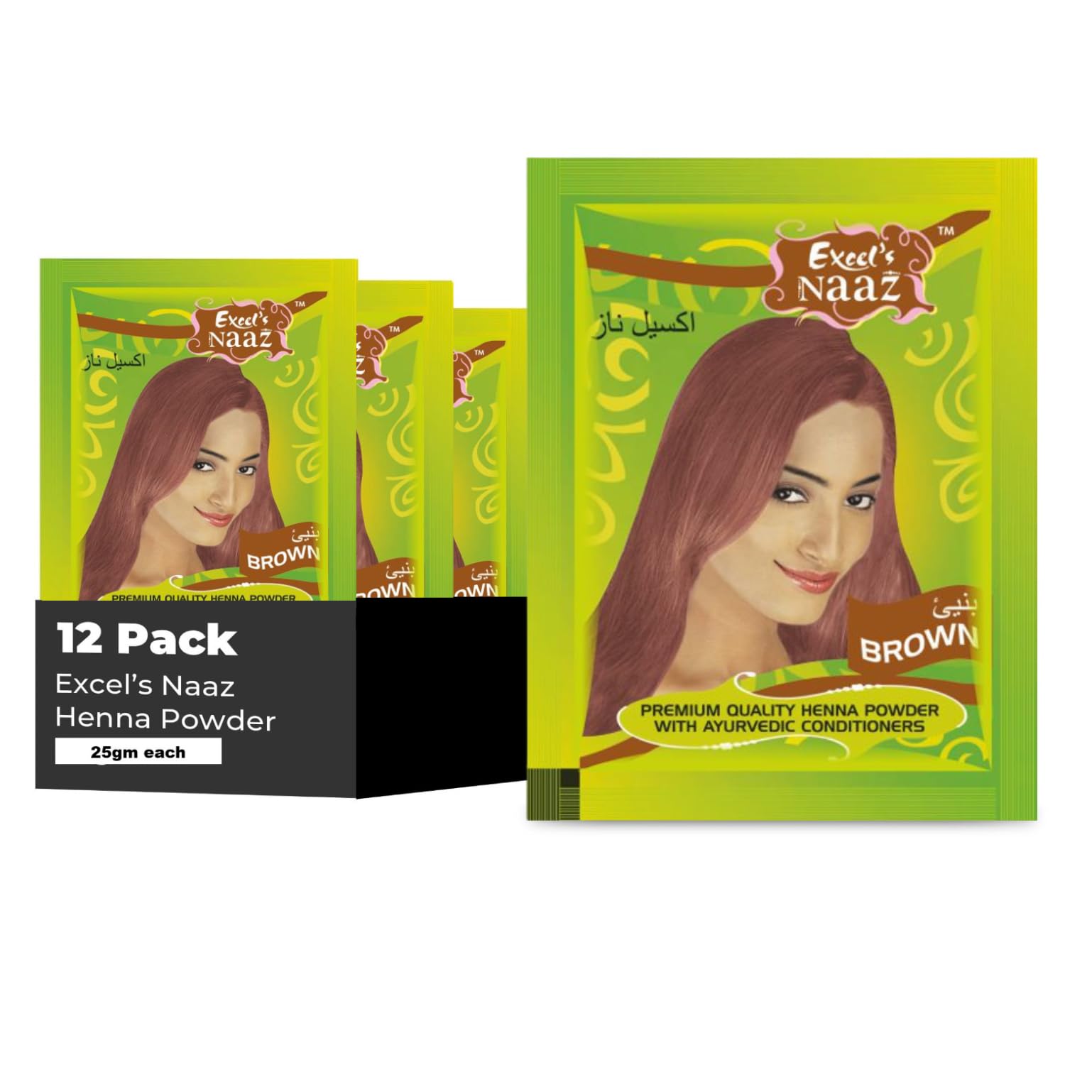 Henna Powder for Hair, Natural Brown Hair colour, Mehandi Powder for Hair, Organic, Herbal ingredients, Hair Care products for women & men, Ammonia Free (Pack of 12, each 25gm)-300gm-image-43