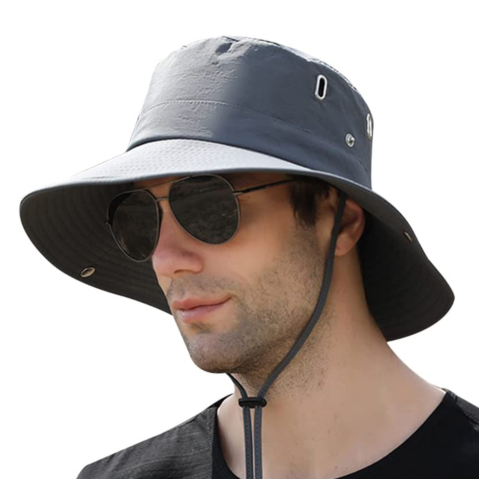 XIAOHAWANG Sombrero de Verano para Hombre y Mujer, Plegable, para Verano, Boonie, con ala Ancha, protección UV, para Pescador, jardín, Hombre, para Senderismo, Pesca