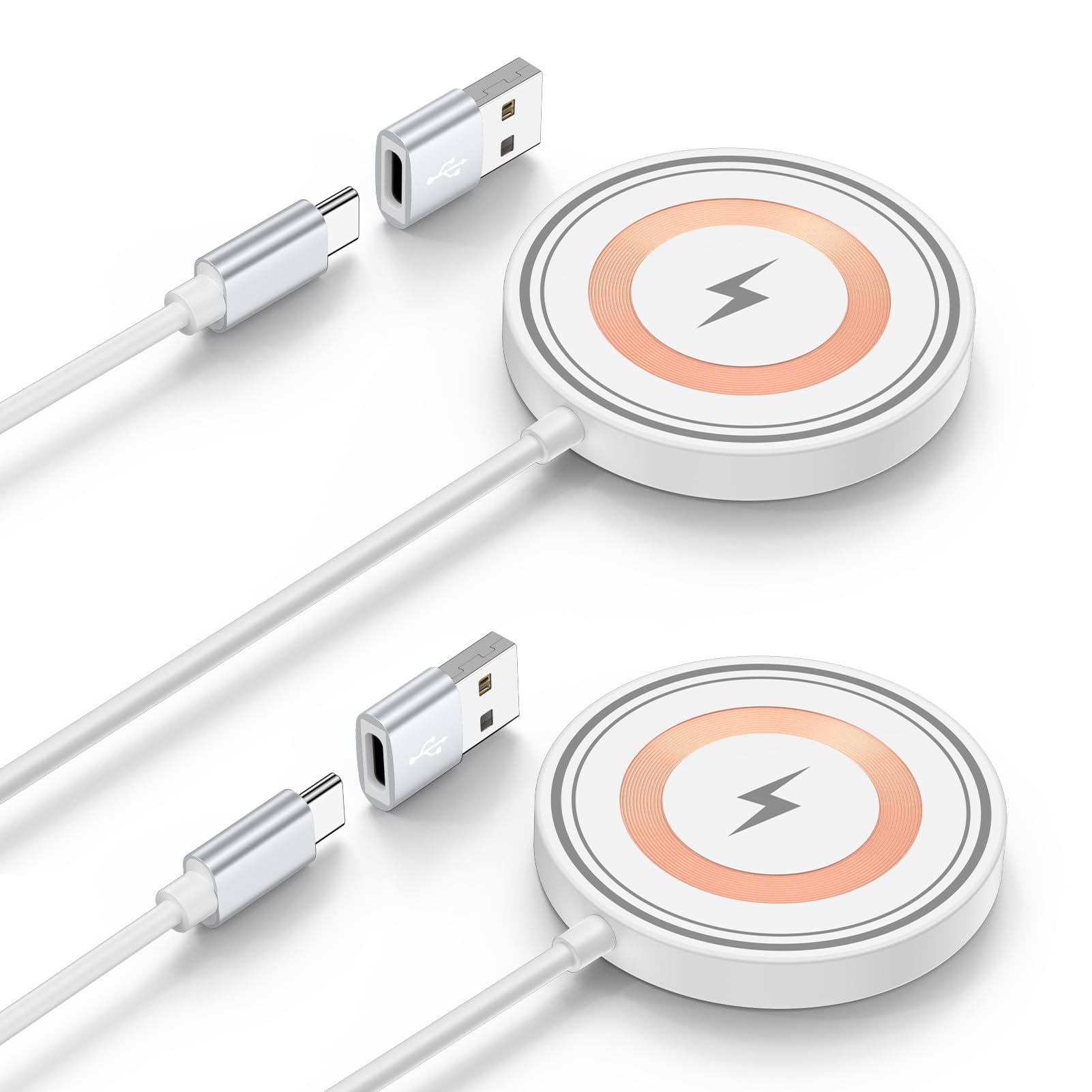 for Pixel Wireless Charger Magnetic Wireless Charger Fast Charging Pad Pixelsnap Phone Charger for Google Pixel 10a 10 Pro 10 Pro XL 9A 9,15W MagSafe Charger USB-C/A Compatible iPhone 17 Pro Max 16 15