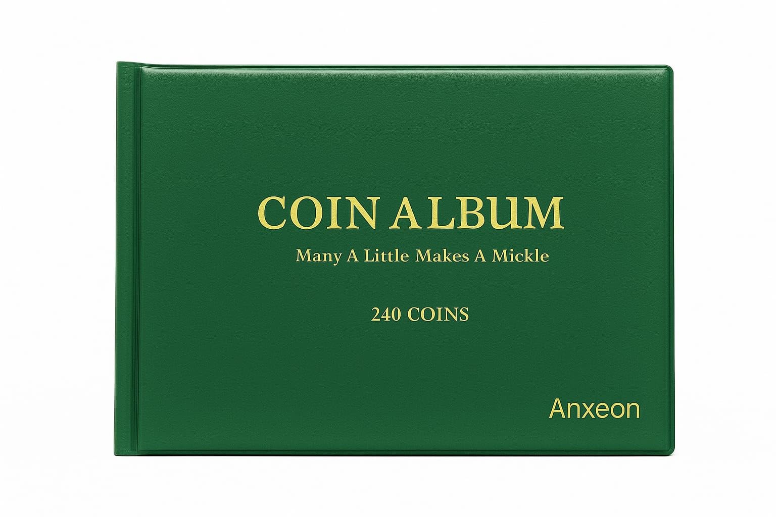 Anxeon Premium Coin Collection Album Book – 240 Pockets |Penny Pocket Coin Holder Organizer for Collectors | Professional Gifting Coin Storage Binder for All 3x3 Coin Sizes–Plastic-image-36