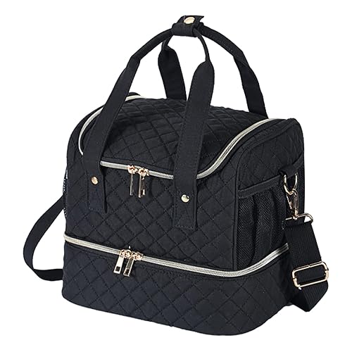 Miniatura 8 de VOFIpremiAm Estuche organizador de esmalte de uñas, se adapta a 1 lámpara de uñas y 30 botellas, bonita bolsa organizadora de uñas con bolsillos