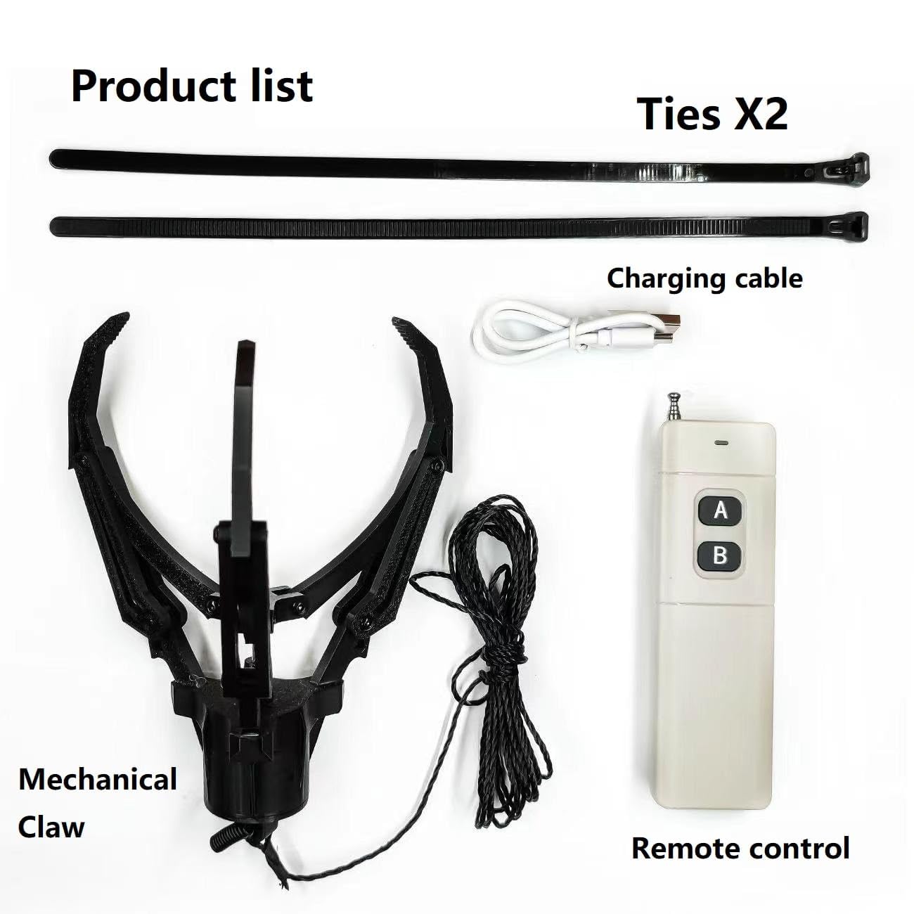 Drone remote control intelligent mechanical claw/hook air releaser pick-up device fishing cast bait fixed-point drop device for DJI drone （We don't sell drones）