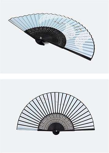 Miniatura 3 de ERTUO Chinese Style Folding Fan Retro Hollow Fan Daily Portable Hanfu Cheongsam Accessories(Colora)