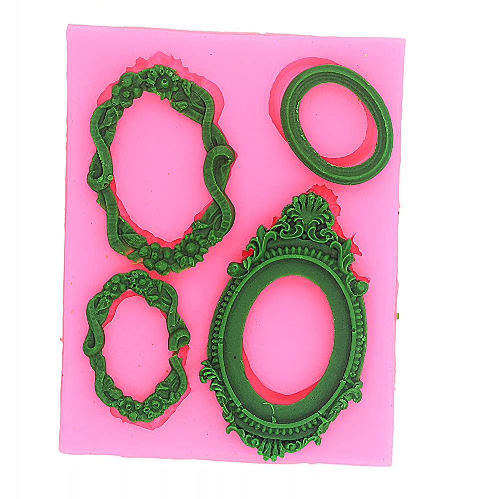 LC Elliptic Shape X1055 Fondant Mold Silicone Sugar Resin mould Craft Molds DIY Cake Decoratin