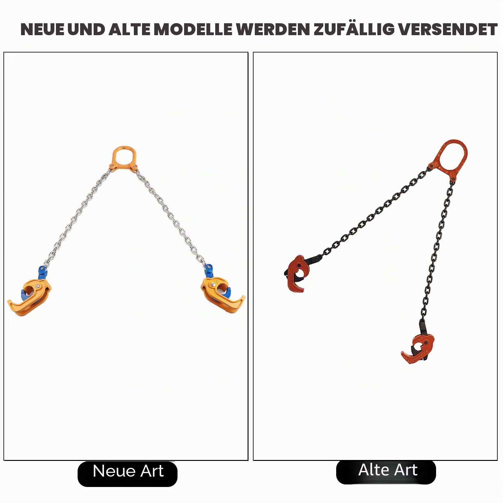 Tyenaza Fassketten-Fassheber mit 2 Haken, robust, sicher, praktisch, stabil, industrielles Fass-Hebeketten-Werkzeug, Ketten-Fassheber für Kräne
