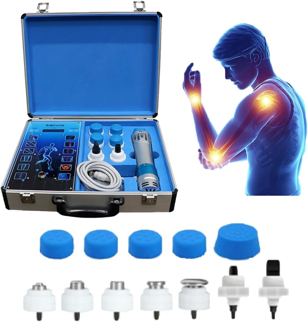 Shockwave Therapy Machine for E-D Body Muscle Relaxation for Pain Relief with 7 Massager Heads-SW14B