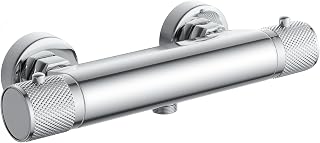 Duscharmatur mit thermostat,Duschthermostat Aufputz,Mischbatterie mit Verbrühschutz bei 38℃,Duscharmaturen mit Thermostat hält Temperatur konstant,Chrom