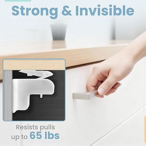Miniatura 4 de SafeBorn Kit de seguridad para bebés, cerraduras de gabinete a prueba de bebés, cubiertas de seguridad para niños, protectores de esquina y